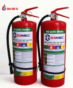 Hai bình chữa cháy bột ABC 6kg thương hiệu 83MEC, sản phẩm chính hãng của Bộ Quốc Phòng.