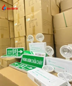 Kho hàng phân phối đèn sự cố TOUMING và thiết bị PCCC số lượng lớn